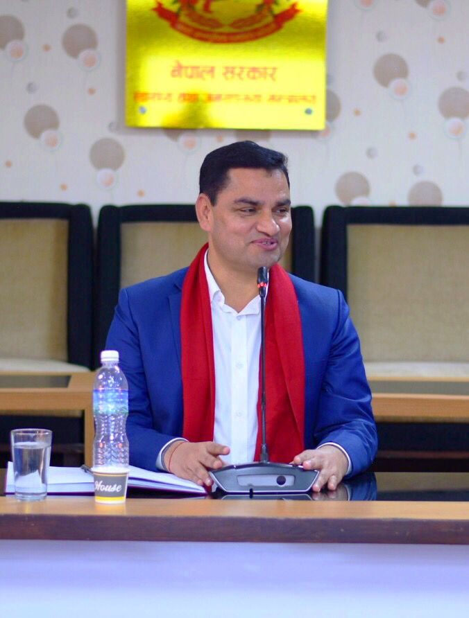 Health minister Pradip Poudel pic Health minister Pradip Poudel pic