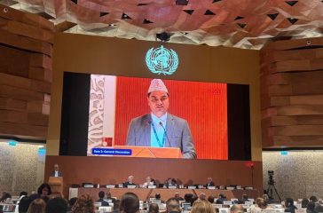 Pradip Paudel adressing WHA Geneva may 20 pic