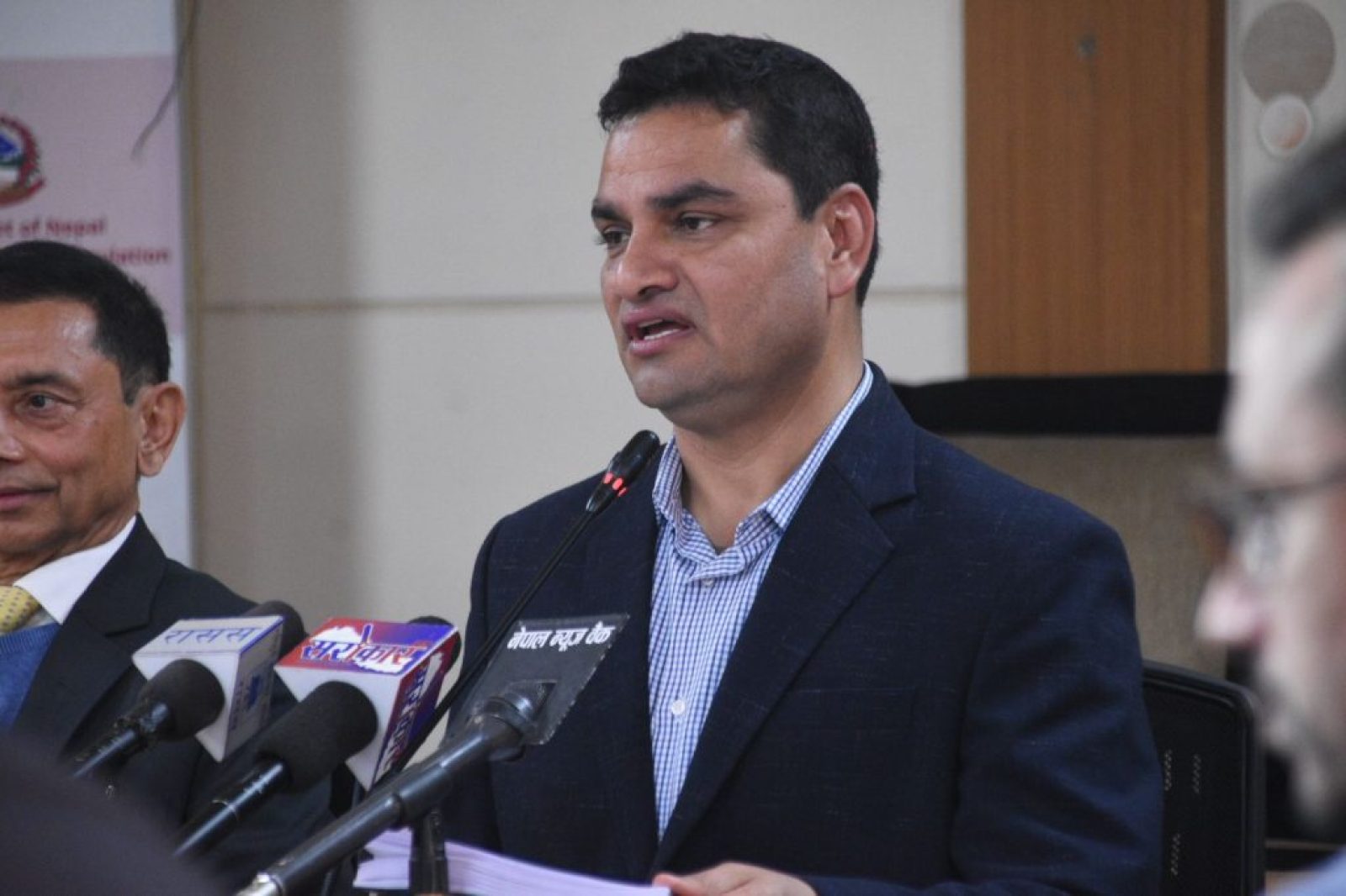 Health minister Pradeep Poudel pic