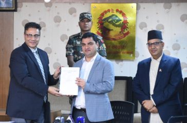 Medicinal price policy review committee report received by health and population minister Pradip Paudel pic