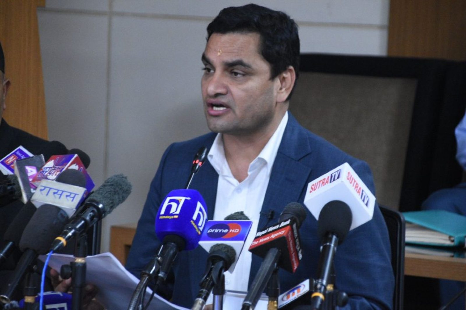 Health Minister Pradip Paudel on 1 year report publicize program