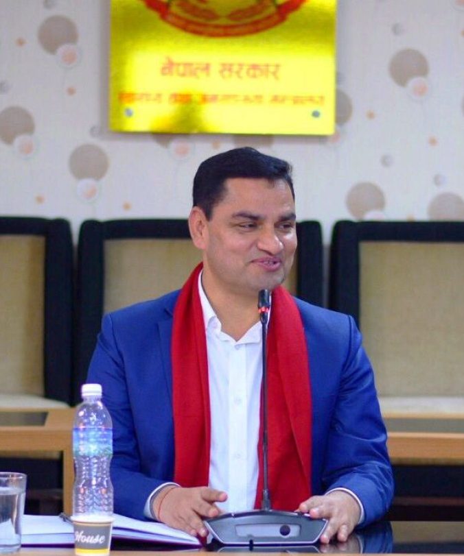 Health minister Pradeep Poudel Health minister Pradeep Poudel
