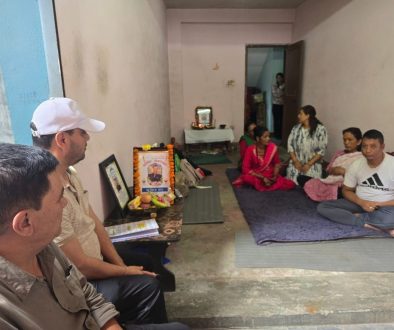 Pradip Paudel meets gen z martyre dhiraj shrestha family 2