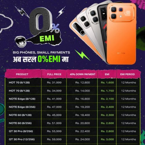 Infinix 0% EMI Scheme