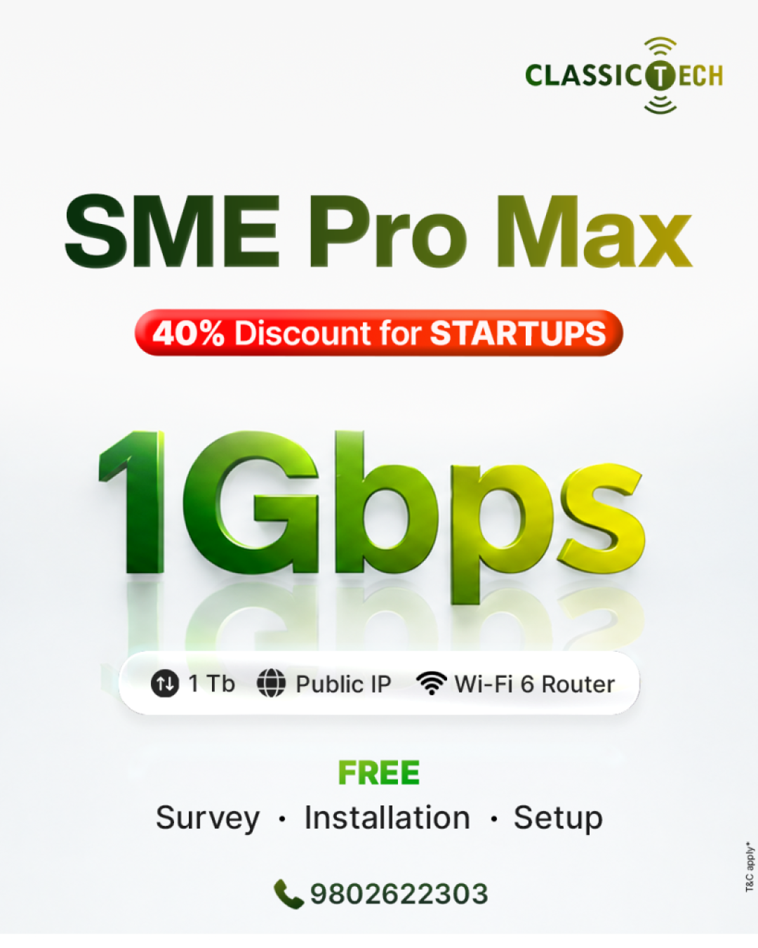 startup sme pro max 1gbps