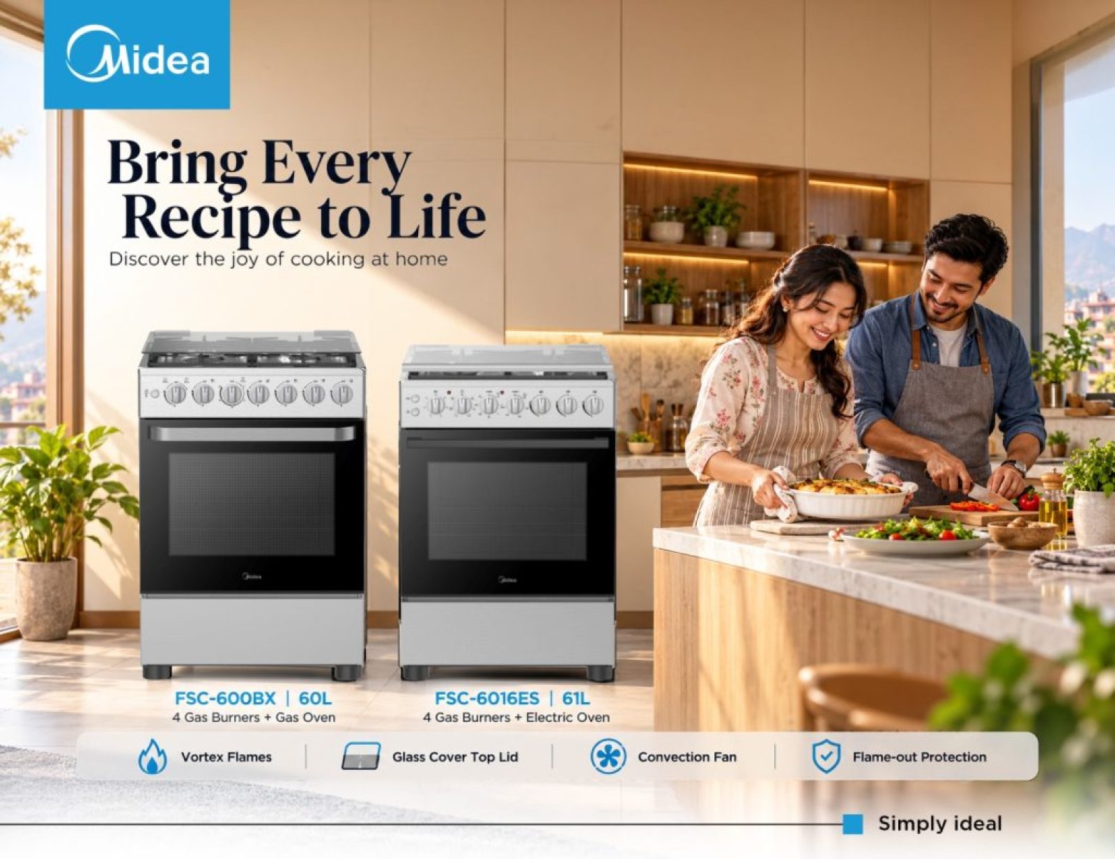 midea staning Oven